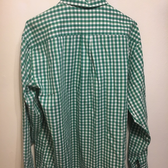 Brooks Brohers 346 green checkers button down - Picture 3 of 4